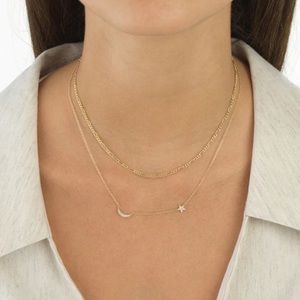 Adina’s Jewels 14K Gold baby 16” figaro chain